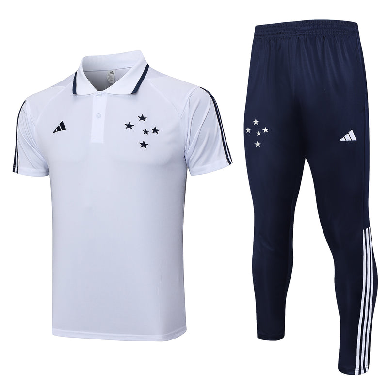 Conjunto de Treino do Cruzeiro 2023/24 Camisa Polo e Calça de Treino