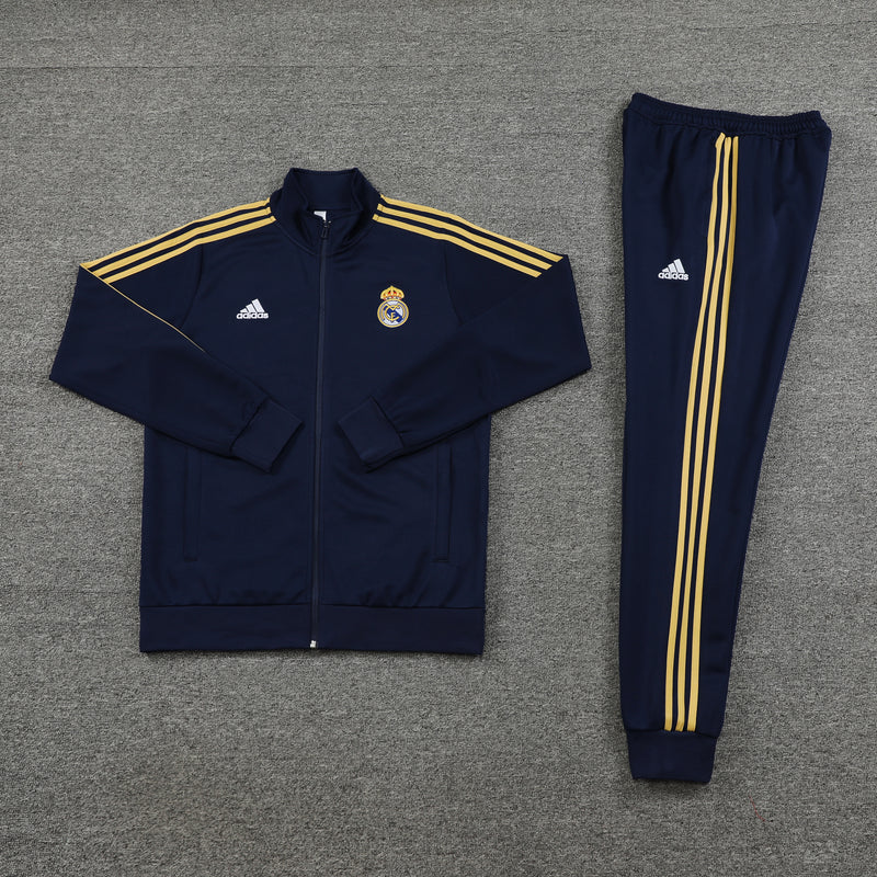 Conjunto Agasalho de Treino Real Madrid 2023/24 Zíper Longo