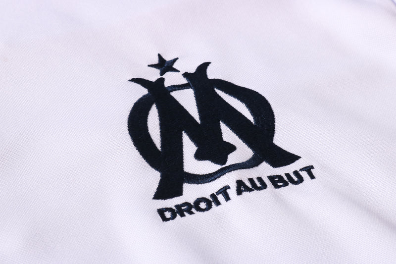 Kit de Treino Olympique de Marseille 2020/21 Meio Zíper Branco