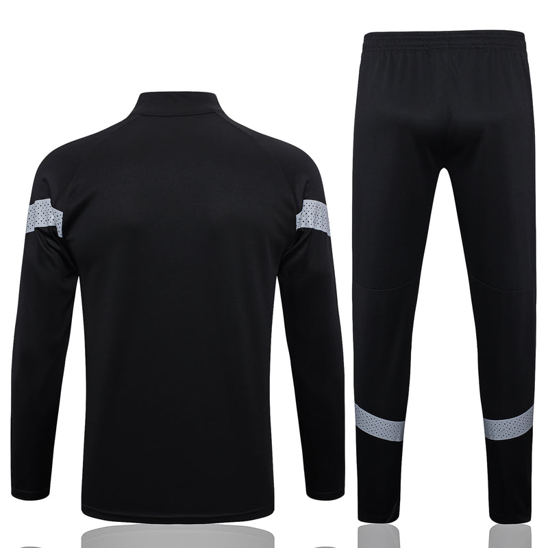 Kit de Treino Ac Milan 2022/23 Meio Zíper Preto