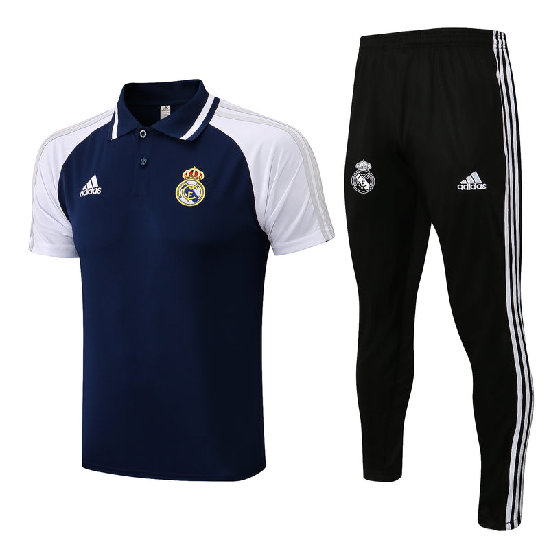 Conjunto de Treino do Real Madrid 2021/22 Camisa Polo e Calça de Treino