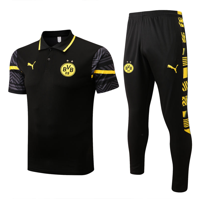 Conjunto de Treino da Borússia 2022/23 Camisa Polo e Calça de Treino