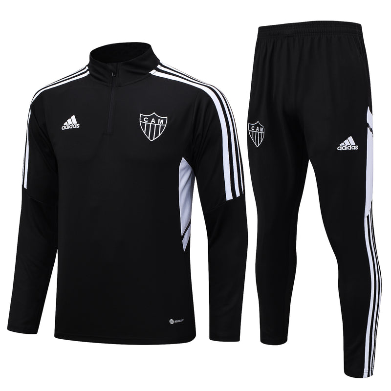 Kit de Treino Atlético Mineiro 2023/24 Meio Zíper Preto