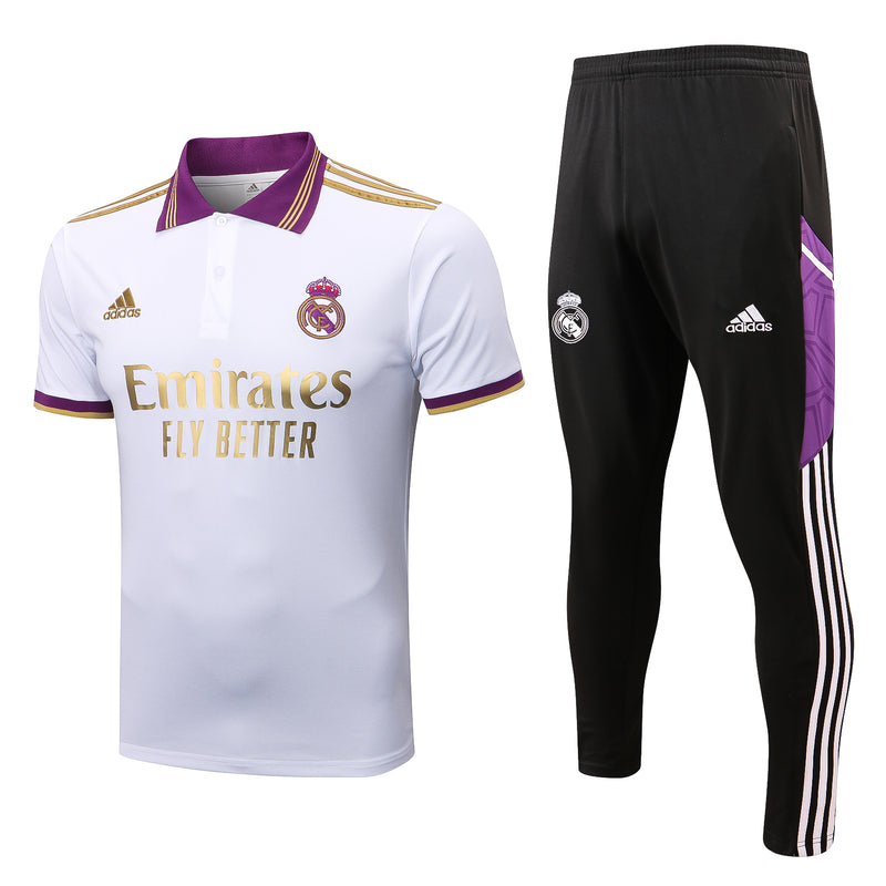 Conjunto de Treino do Real Madrid 2022/23 Camisa Polo e Calça de Treino