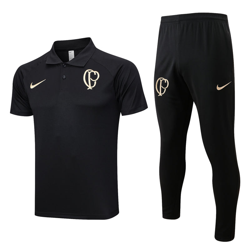 Conjunto de Treino do Corinthians 2023/24 Camisa Polo e Calça de Treino