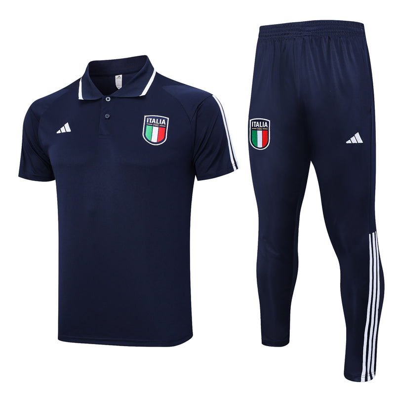 Conjunto de Treino da Itália 2023/24  Camisa Polo e Calça de Treino