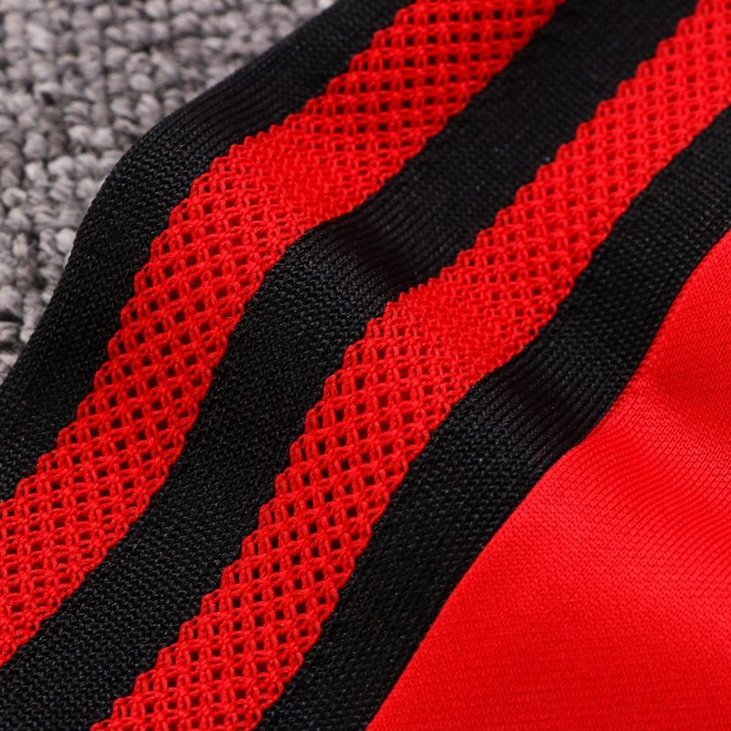 Kit de Treino Flamengo 2022/24 Zíper Longo Vermelho e Preto - Lp Sports Wear 