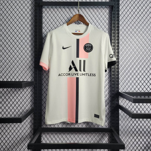 Camisa do PSG 2021/22 Branca e Rosa