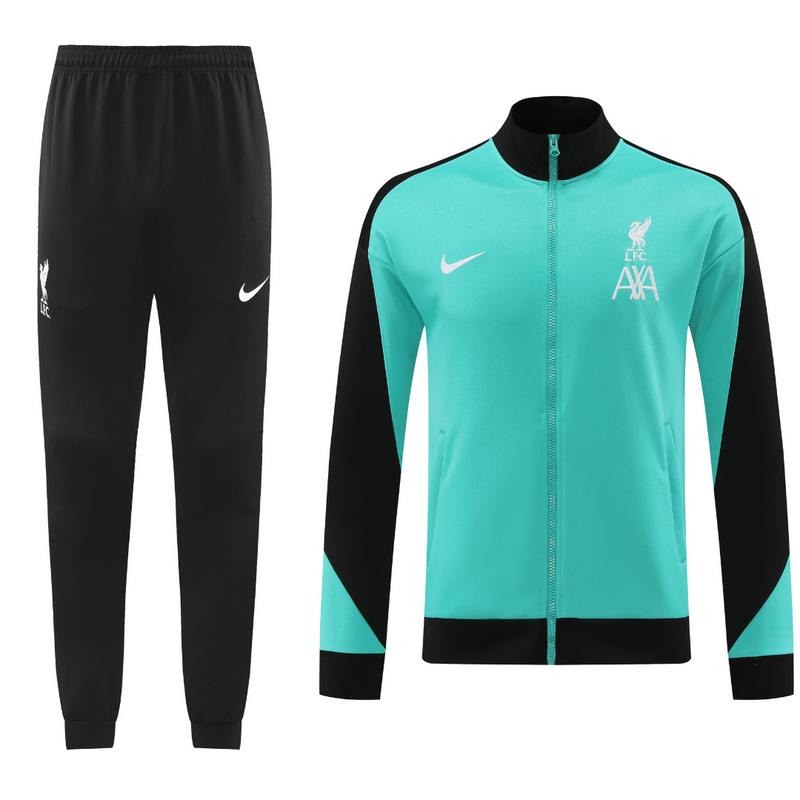 Conjunto Agasalho de Treino LiverPool 2024/25 Zíper Longo