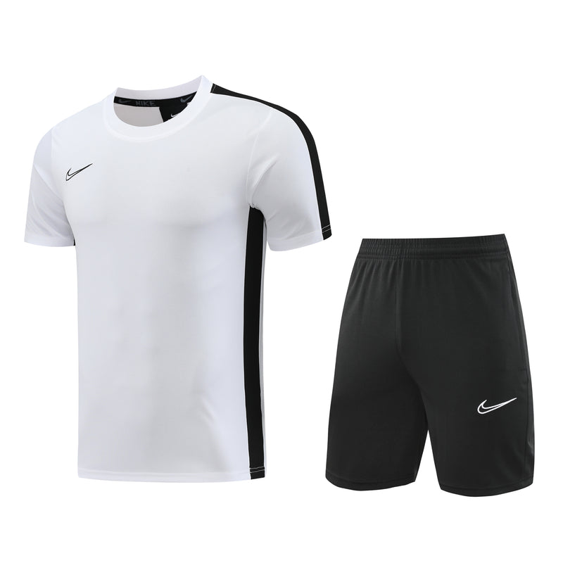 Kit Camisa e Short Nike  Dri-Fit Branco e Preto