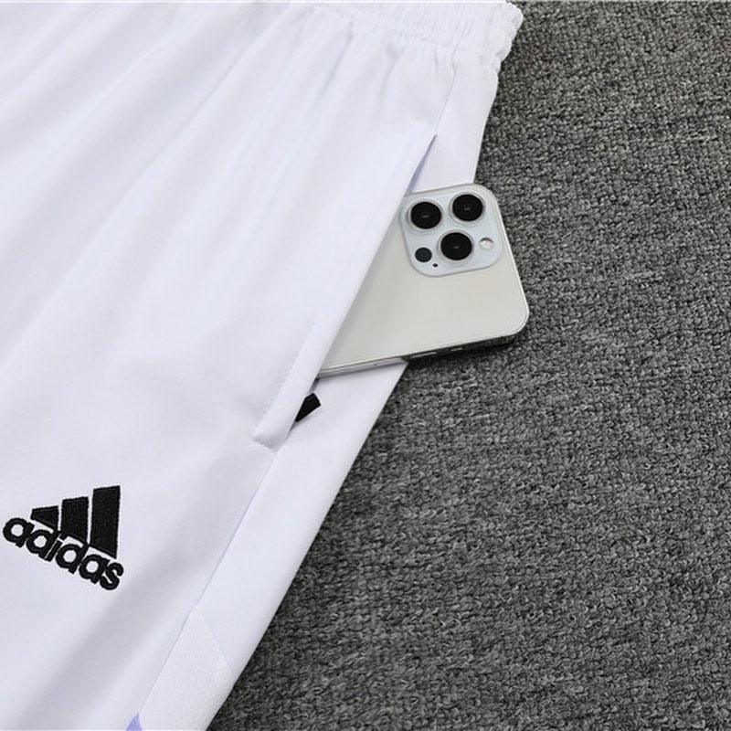 Kit de Treino Real Madrid 2022/23 Meio Zíper Branco - Lp Sports Wear 