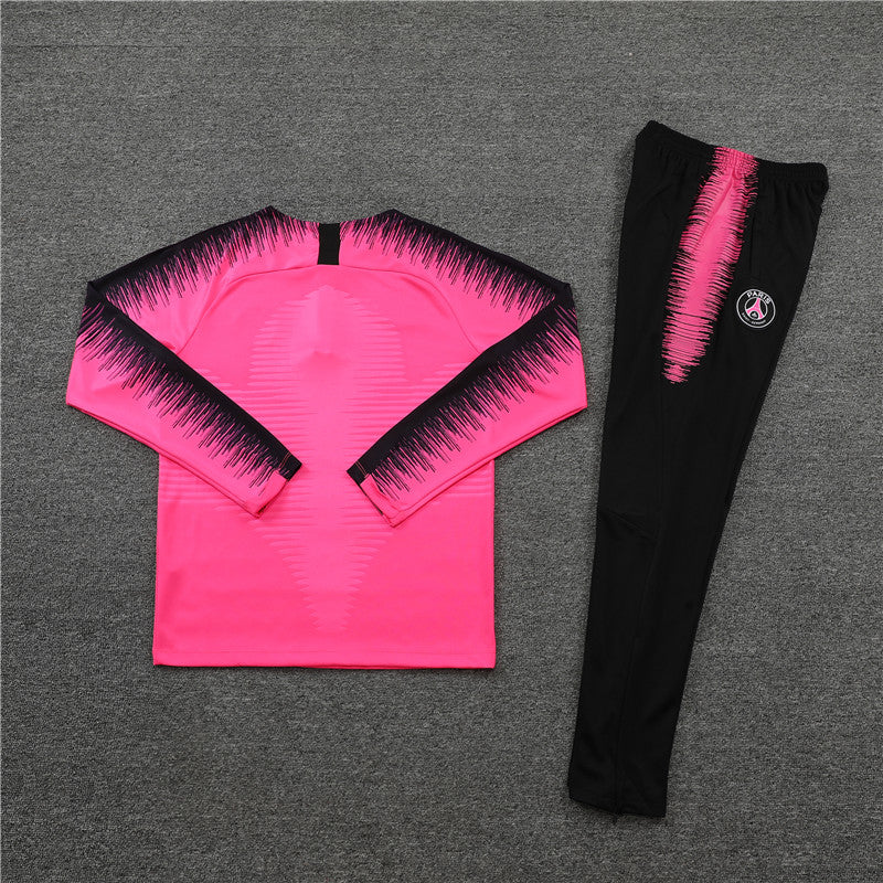 Kit de Treino PSG 2018/19 Meio Zíper Rosa