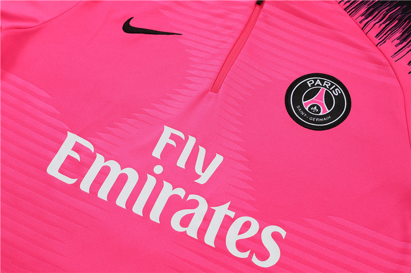 Kit de Treino PSG 2018/19 Meio Zíper Rosa