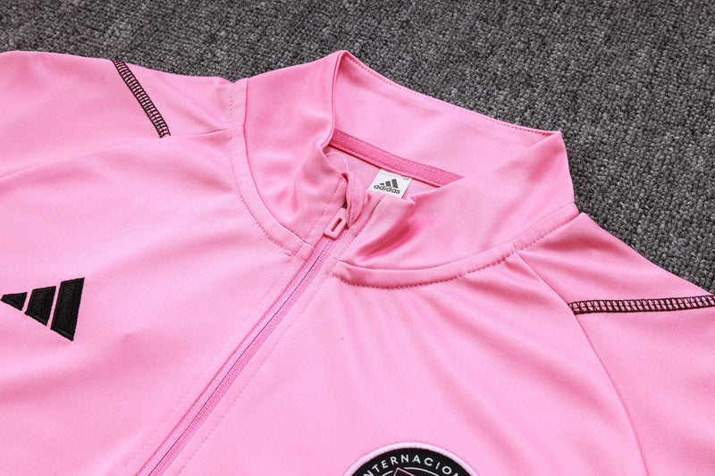 Kit de Treino Inter Miami 2023/24 Meio Zíper Rosa e Preto