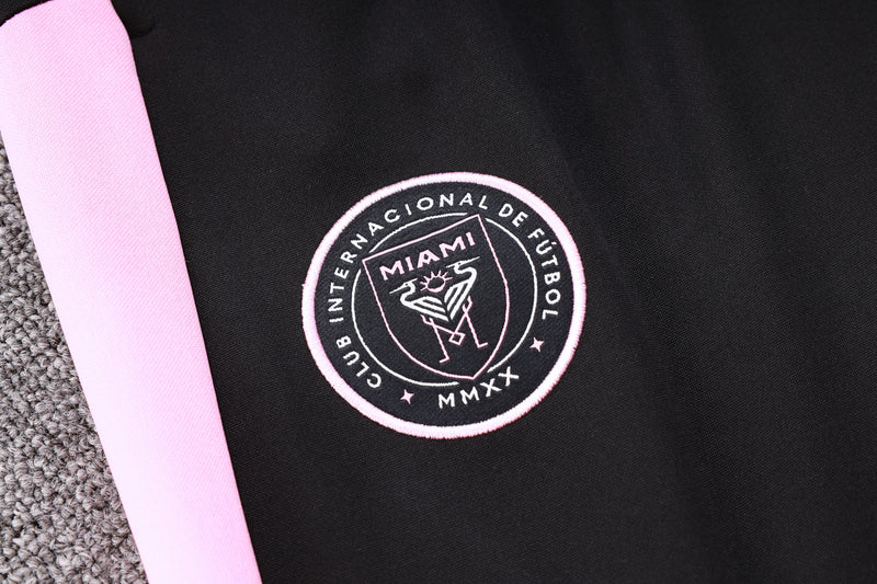 Kit de Treino Inter Miami 2023/24 Meio Zíper Rosa e Preto