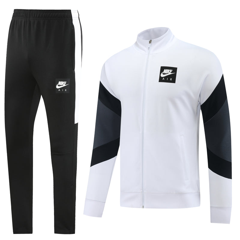 Conjunto Nike Air 2023/24 Zíper Longo - Branco, Cinza e Preto