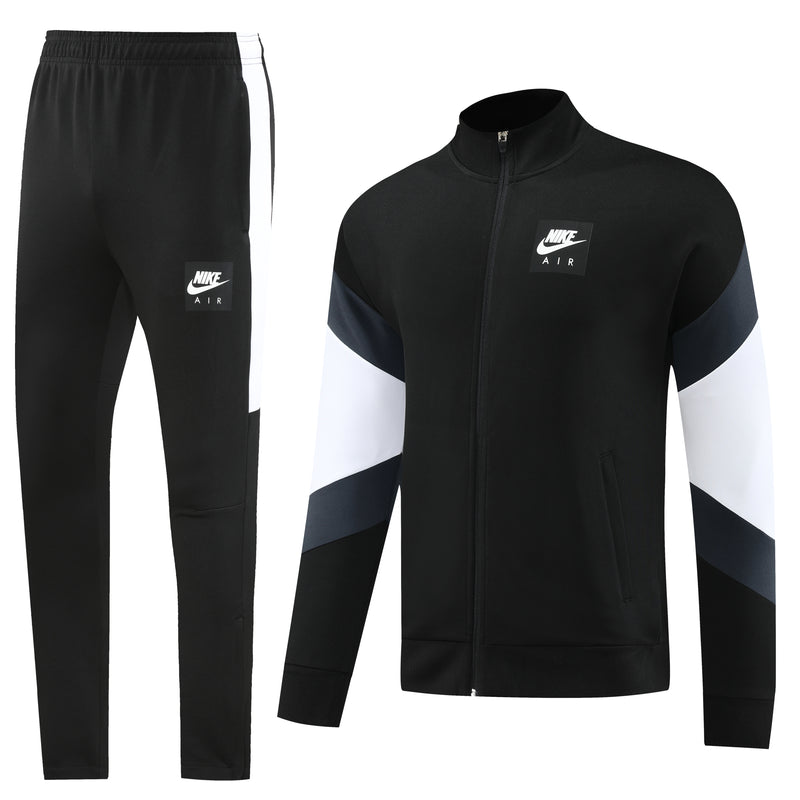 Conjunto Nike Air 2023/24 Zíper Longo - Preto, Cinza e Branco