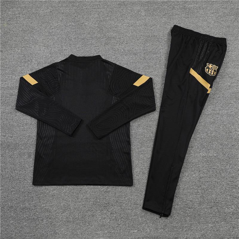 Kit de Treino Barcelona 2020/21 Meio Zíper Preto e Dourado - Lp Sports Wear 