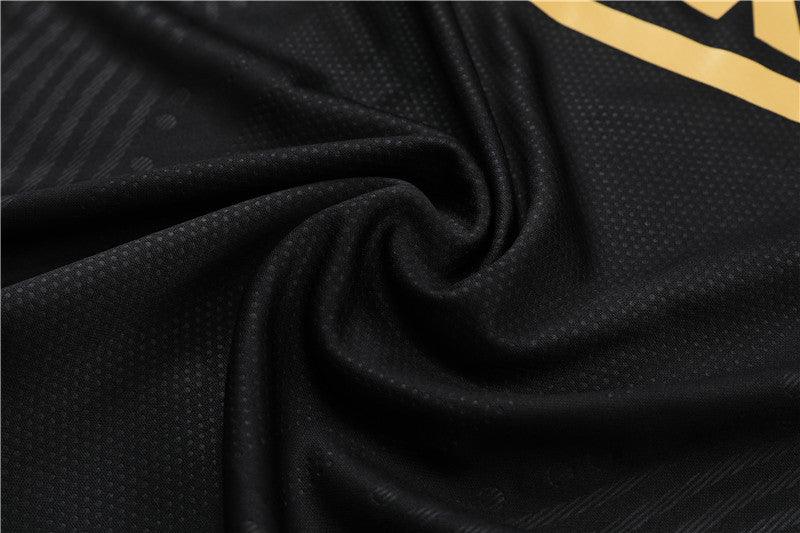 Kit de Treino Barcelona 2020/21 Meio Zíper Preto e Dourado - Lp Sports Wear 