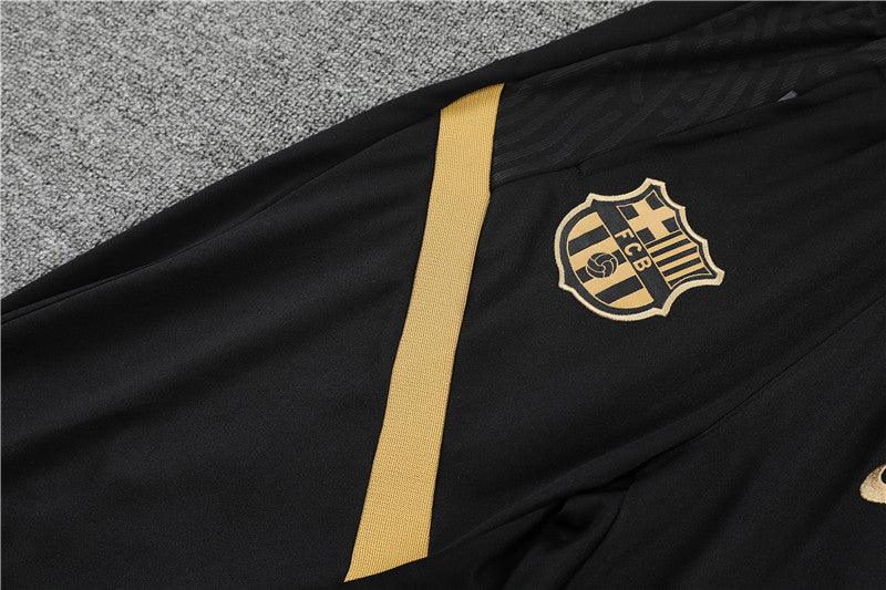 Kit de Treino Barcelona 2020/21 Meio Zíper Preto e Dourado - Lp Sports Wear 