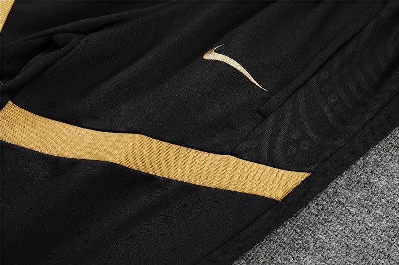 Kit de Treino Barcelona 2020/21 Meio Zíper Preto e Dourado - Lp Sports Wear 