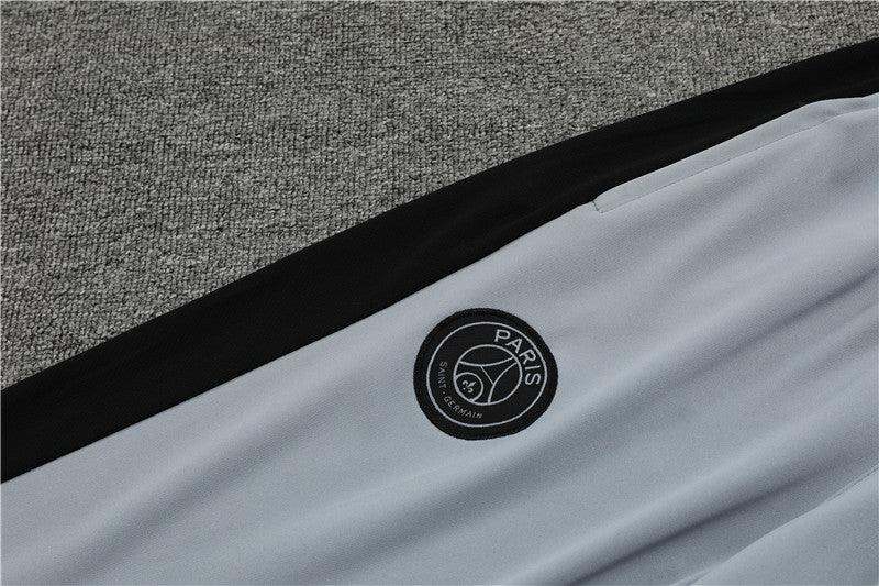 Kit de Treino PSG 2023/24 Meio Zíper Cinza e Preto - Lp Sports Wear 