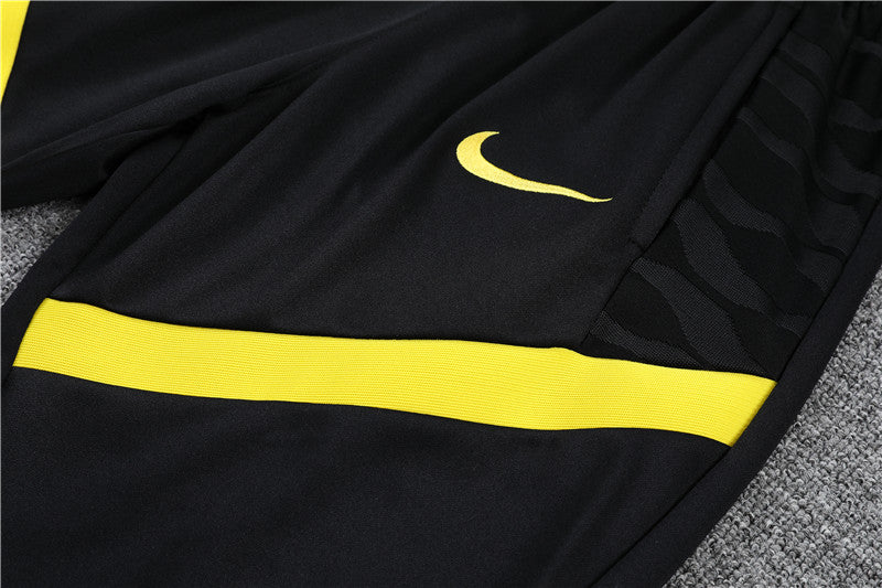 Kit de Treino Chelsea 2021/22 Meio Zíper Preto e Amarelo - Lp Sports Wear 