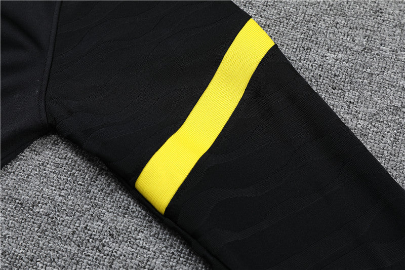 Kit de Treino Chelsea 2021/22 Meio Zíper Preto e Amarelo - Lp Sports Wear 