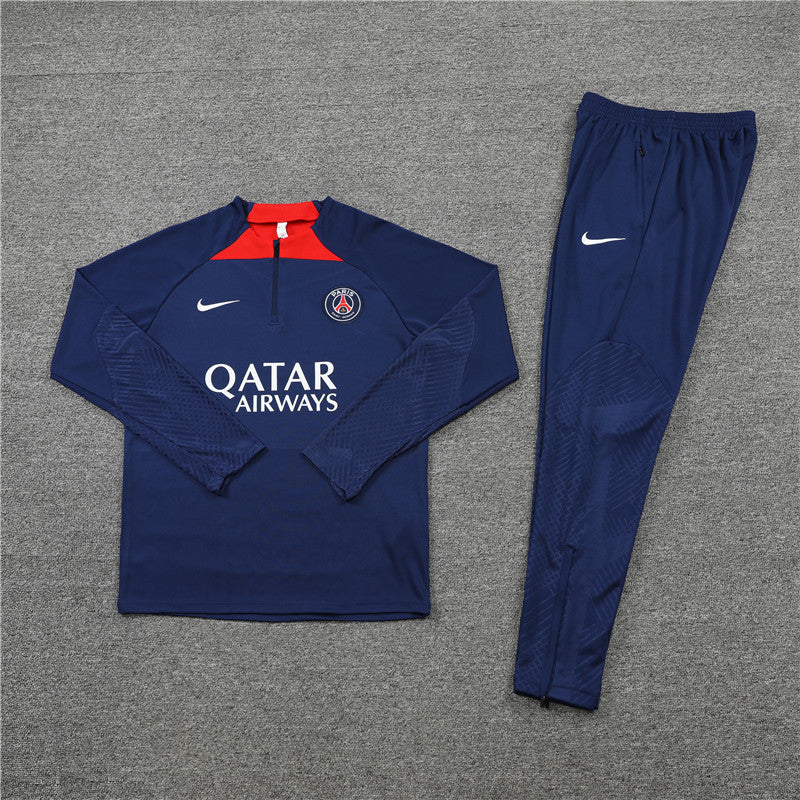 Kit de Treino PSG 2022/23 Meio Zíper Azul Escuro - Lp Sports Wear 