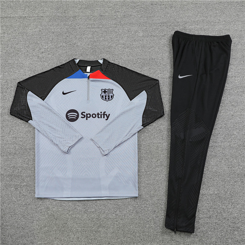 Kit de Treino Barcelona 2022/23 Meio Zíper Cinza - Lp Sports Wear 