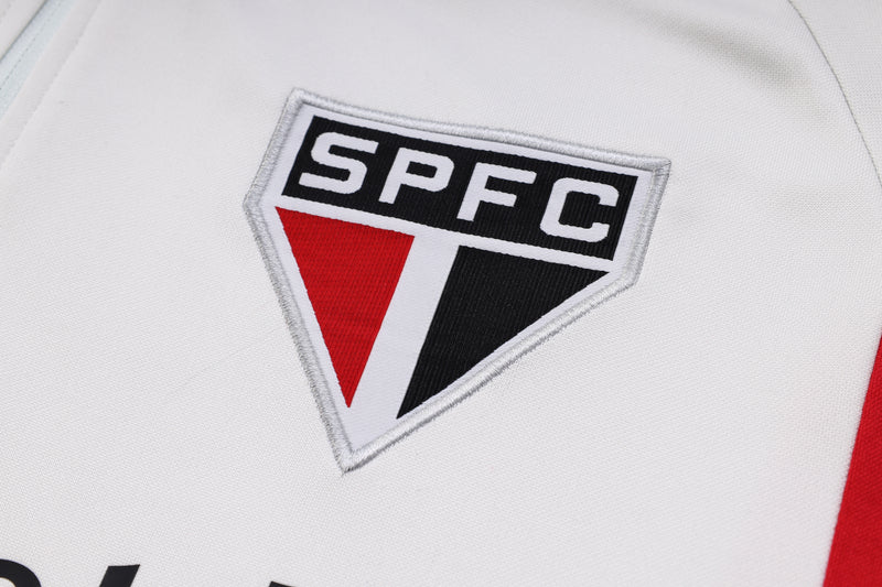 Kit de Treino São Paulo 2023/24 Meio Zíper Branco cinzento - Lp Sports Wear 