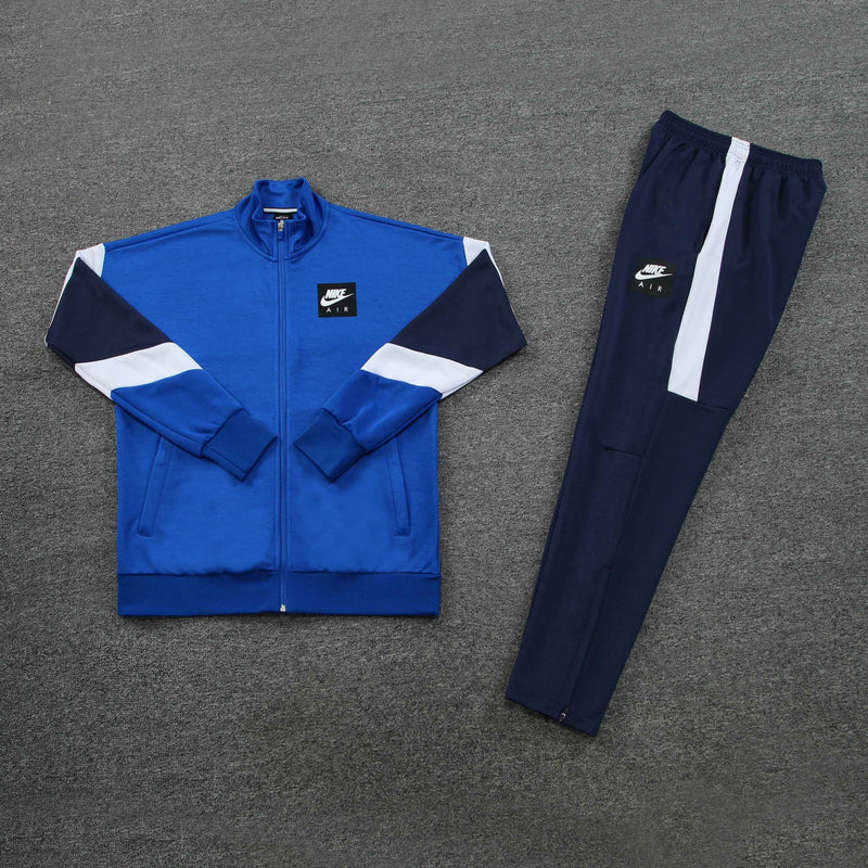 Conjunto Nike Air 2023/24 Zíper Longo - Azul Claro, Branco e Azul Escuro - Lp Sports Wear 