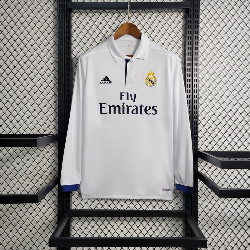 Camisa Manga Longa Retrô do Real Madrid Retrô 2016/17 - Lp Sports Wear 