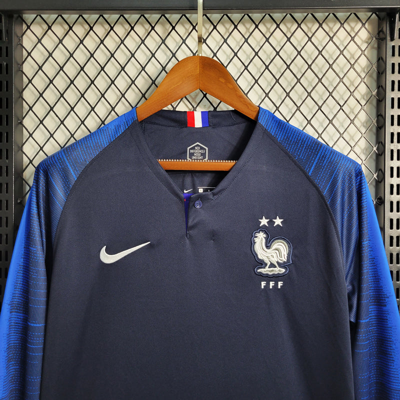 Camisa Manga Longa Retrô da França 2018 - Lp Sports Wear 