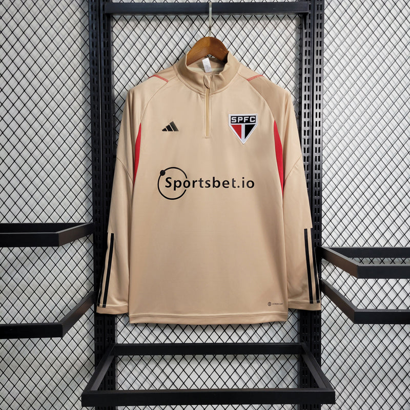 Camisa Manga Longa do São Paulo 2023/24 Home Bege - Lp Sports Wear 