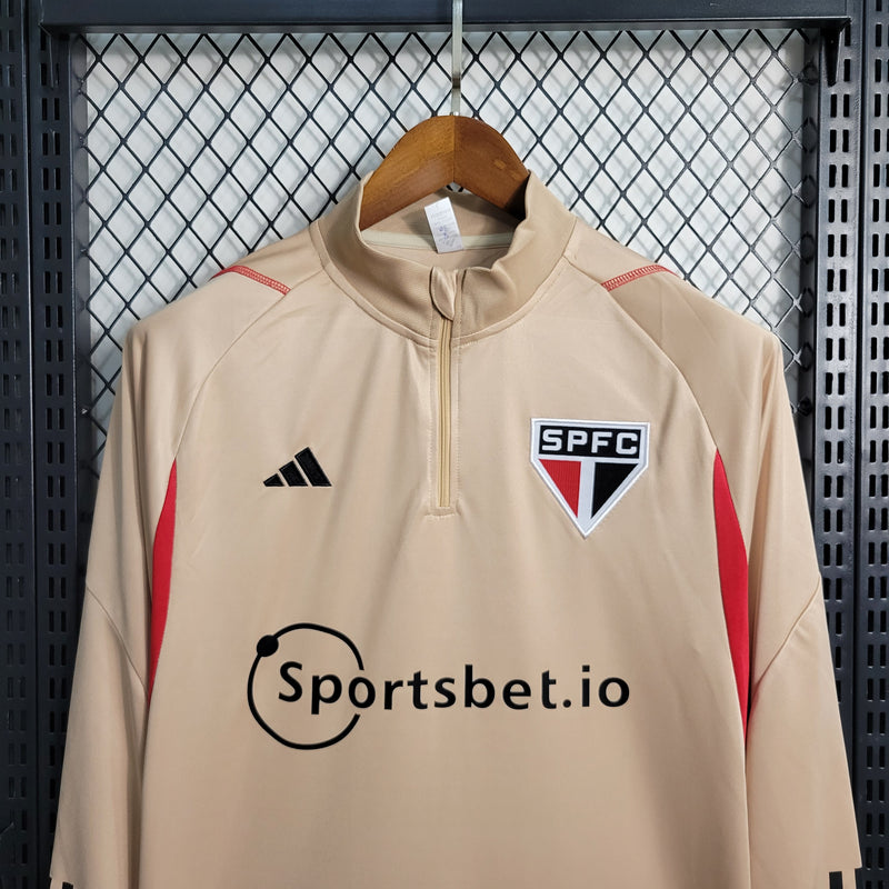 Camisa Manga Longa do São Paulo 2023/24 Home Bege - Lp Sports Wear 