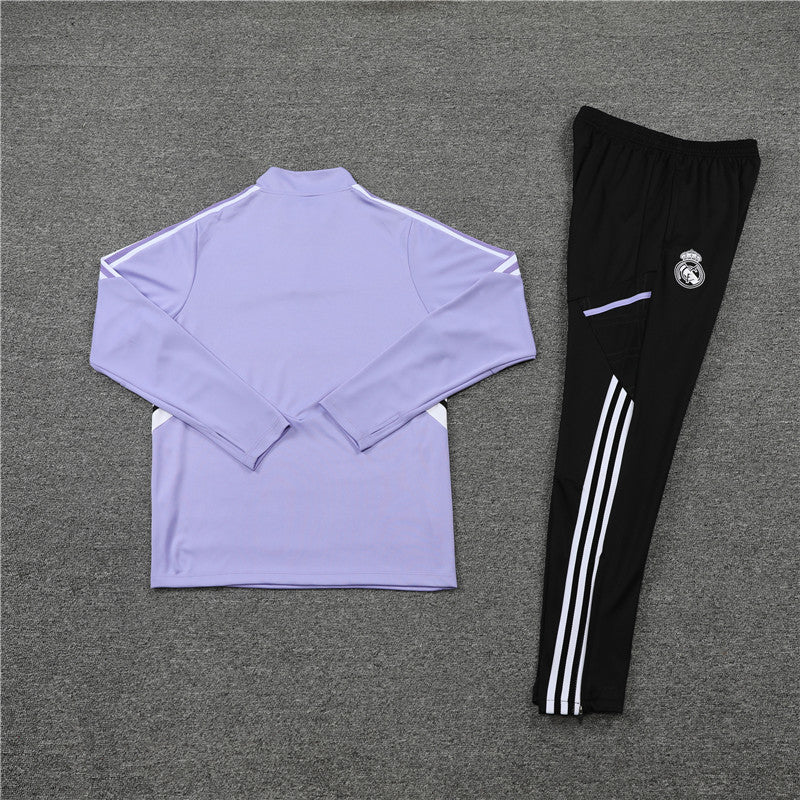 Kit de Treino Real Madrid 2022/23 Meio Zíper Roxo