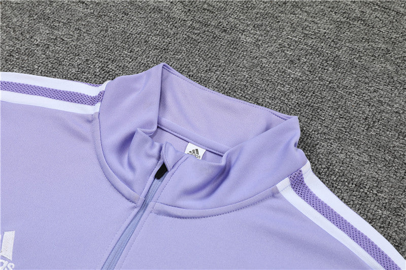 Kit de Treino Real Madrid 2022/23 Meio Zíper Roxo