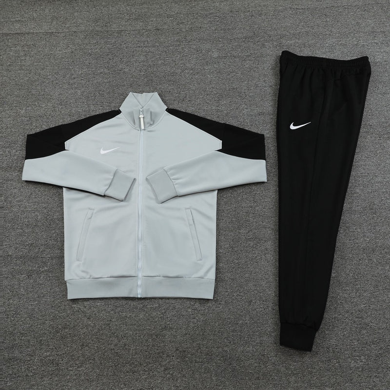 Conjunto Agasalho Nike Esportivo Masculino -  Cinza e Preto