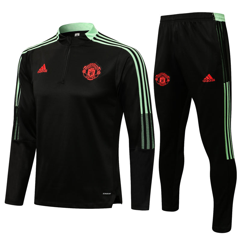 Kit de Treino Manchester United 2021/22 Meio Zíper