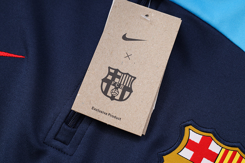 Kit de Treino Barcelona 2022/23 Meio Zíper