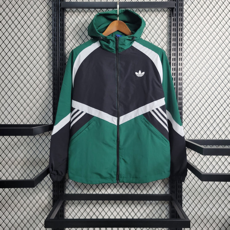 Corta Vento Adidas - Preto e Verde