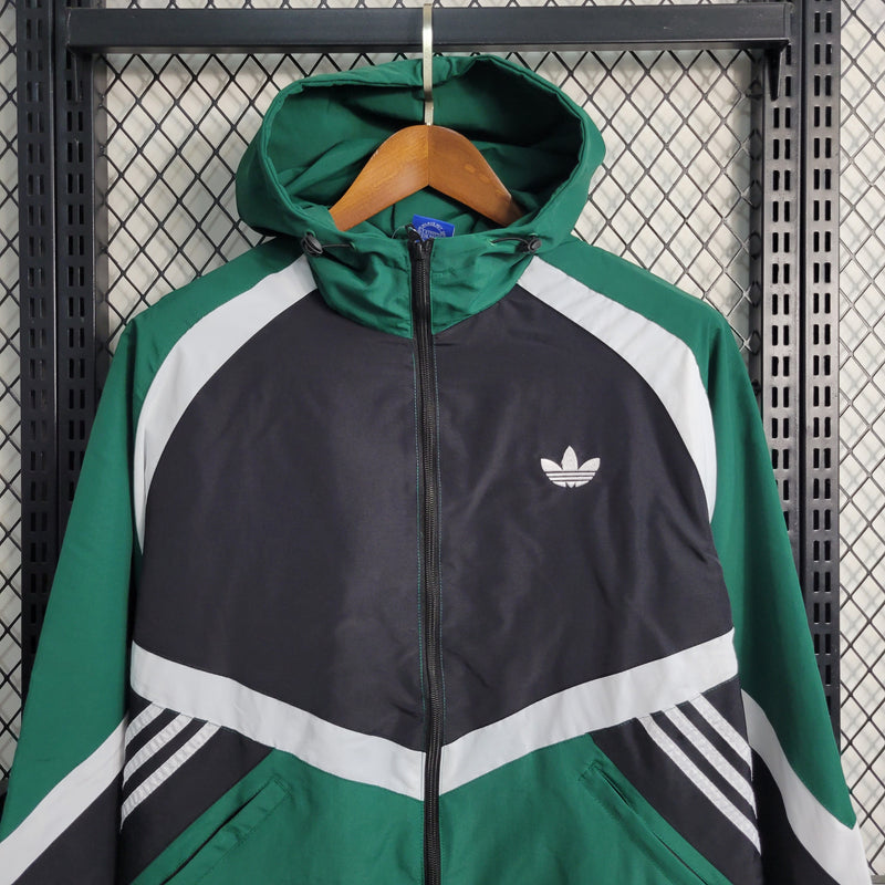 Corta Vento Adidas - Preto e Verde