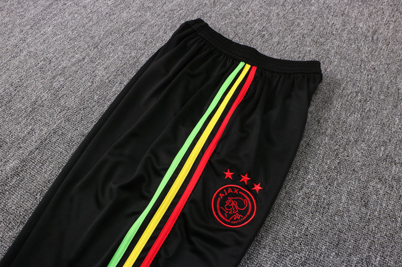 Conjunto Agasalho de Treino Ajax 2021/22 Zíper Longo Preto