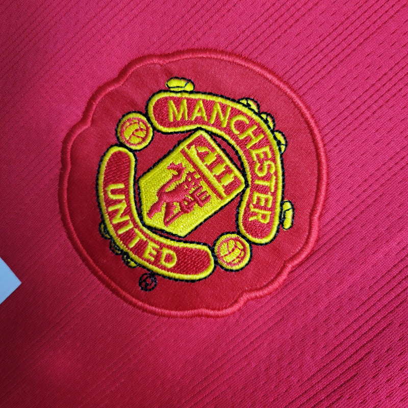 Camisa Manga Longa Retrô do Manchester United  2007/08