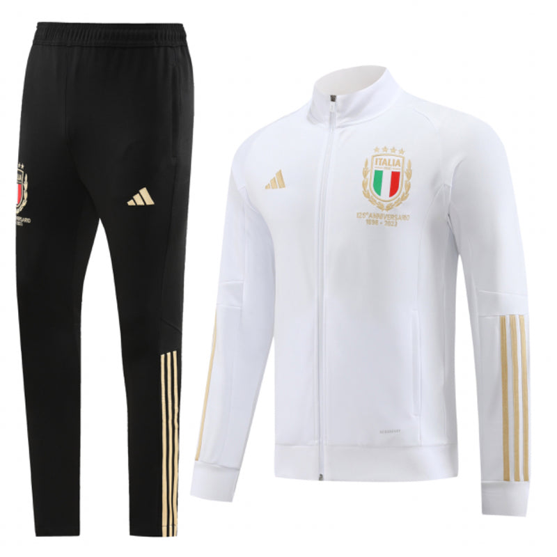 Kit de Treino Itália 2023/24 Zíper Longo Branco