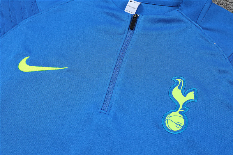 Kit de Treino Tottenham 2021/22 Meio Zíper Azul