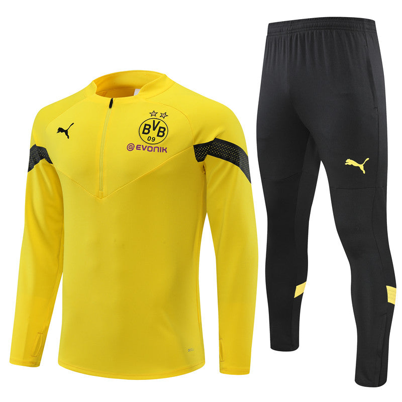 Kit de Treino Borussia Dortmund 2022/23 Meio Zíper Amarelo