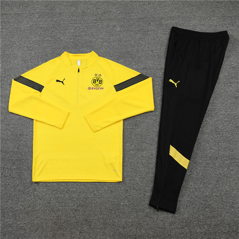 Kit de Treino Borussia Dortmund 2022/23 Meio Zíper Amarelo