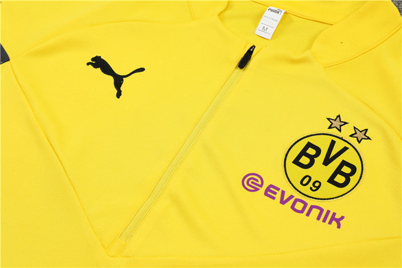 Kit de Treino Borussia Dortmund 2022/23 Meio Zíper Amarelo